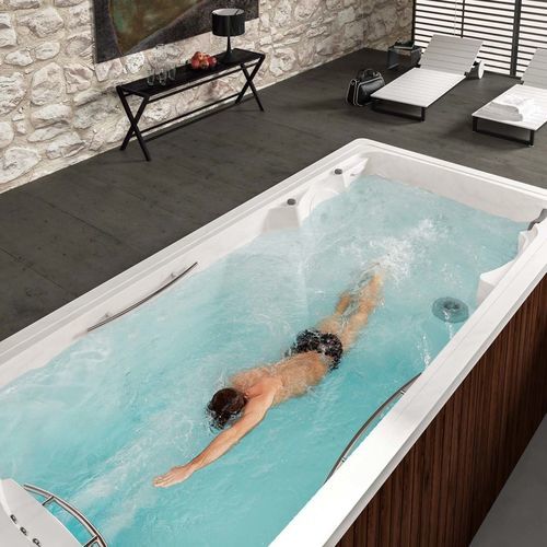 Schwimm-Hot-Tub / zum Aufstellen - HARRY SWIM - Albatros - rechteckig / 3 Plätze / für den Innenraum
