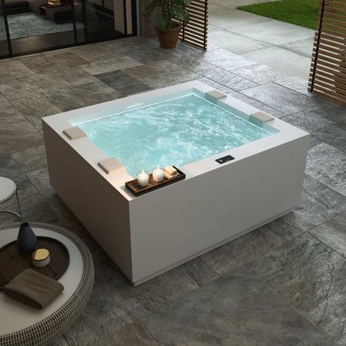 Whirlpool zum Aufstellen - MODULA POOL - Albatros - quadratisch / Zweisitzer / Acryl