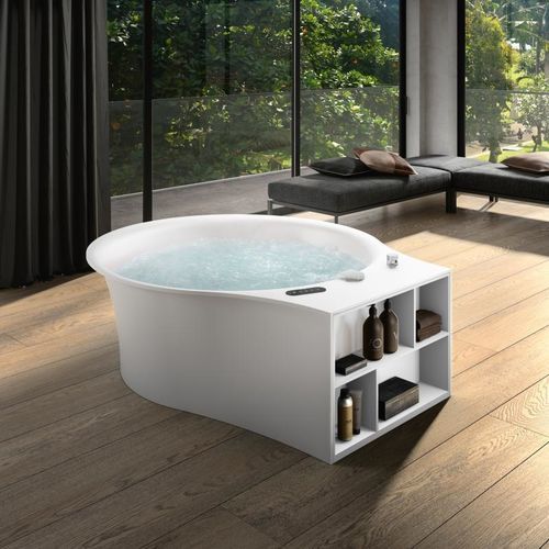Freistehende Badewanne - SYRAKA - Albatros - für Wohnungen / zur beruflichen Nutzung / Mineralwerkstoff