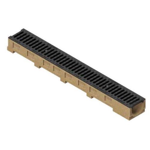Gitter-Abflussrinne - INZA S100 - Inza Inox S.L. - Polymerbeton / galvanisiertem Stahlgitter / Gusseisengitter