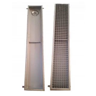 Schlitz-Abflussrinne - Inza Inox S.L. - Gitter / mit Neigung / Edelstahl
