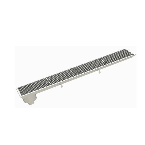 Gitter-Abflussrinne - Inza Inox S.L. - mit Neigung / Edelstahl / Edelstahlgitter