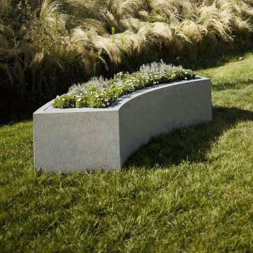 Beton-Pflanzkübel - RIN-J series - RYM URBAN FURNITURE, S.L. - gebogen / maßgefertigt / wasserdicht