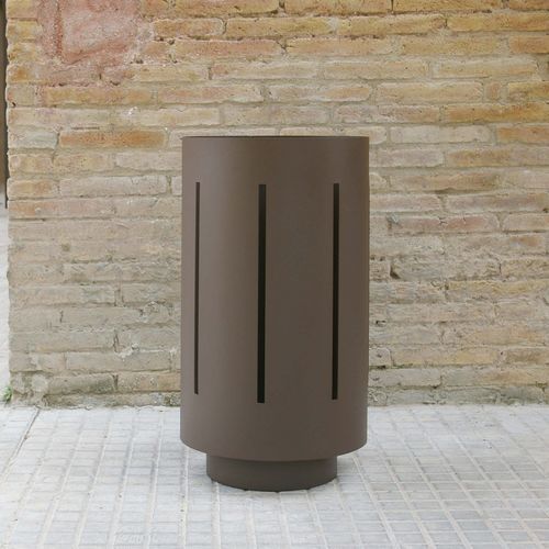 Park-Abfallbehälter - ROLL series - RYM URBAN FURNITURE, S.L. - Metall / mit integriertem Aschenbecher / mit Deckel