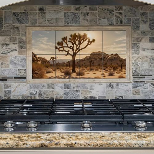 Porzellan-Anrichte - BACKSPLASH JOSHUA TREE - Tempera Art Design - Marmor / Keramik / individuell gestaltbar