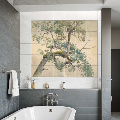 Porzellanfliesen - TREE BRANCHES - Tempera Art Design - bedruckt / für den Innenraum / für den Innenbereich