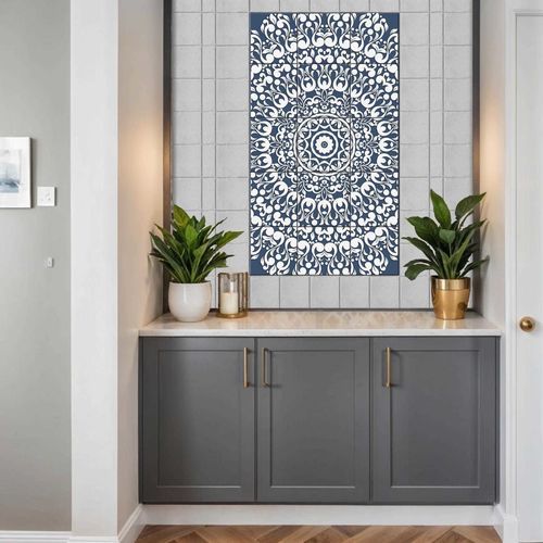 Porzellanfliesen - MANDALA - Tempera Art Design - bedruckt / für den Innenbereich / Innenbereich