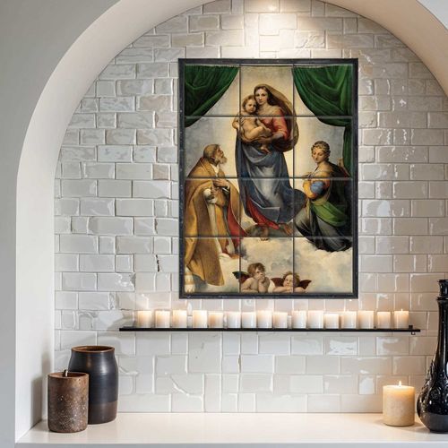 Porzellanfliesen - THE SISTINE MADONNA - Tempera Art Design - bedruckt / nach Maß / für den Innenraum
