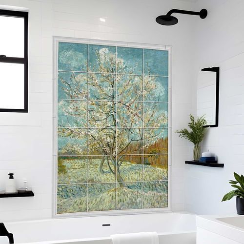Porzellanfliesen - PEACH TREE - Tempera Art Design - Marmor / Hochglanz / für den Innenraum