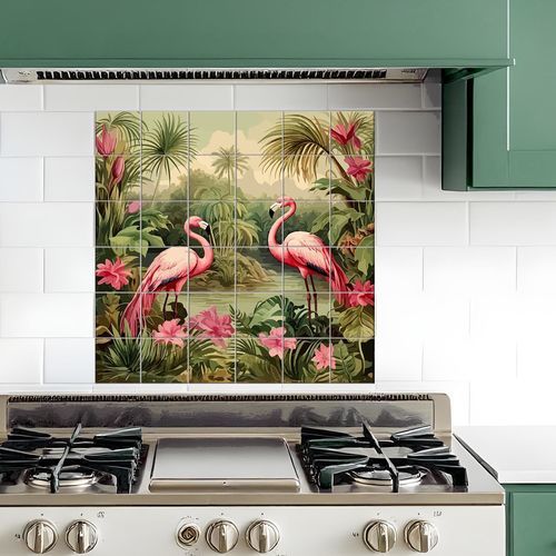 Porzellanfliesen - TROPICAL - Tempera Art Design - bedruckt / für den Innenbereich / für Badezimmer