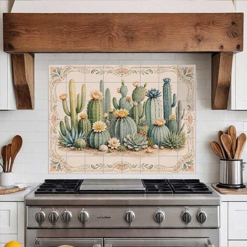 Keramik-Anrichte - DESERT CACTUS - Tempera Art Design - Porzellan / Naturmotiv