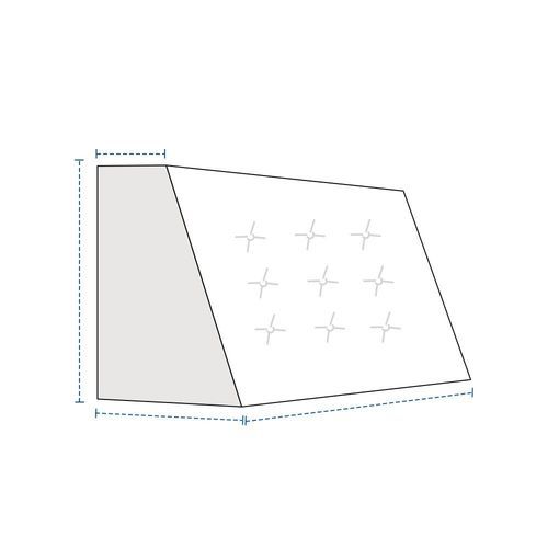 Kopfkissenbezug / beschichtetes Gewebe - Bolster Straight Back Cushion Cover - Covers & All - abperlendes Gewebe / Polyurethan / Polyester