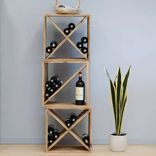 Massivholz-Flaschenständer - AC04013N - Tradis Design - bodenstehend / freistehend / für Einzelhandel