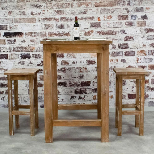Moderner Stehtisch - TA04308 - Tradis Design - Massivholz / Gestell aus Massivholz / quadratisch