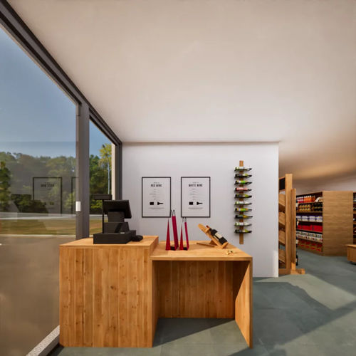 Massivholztheke - CO04326 - Tradis Design - gerade / modular / nachhaltig