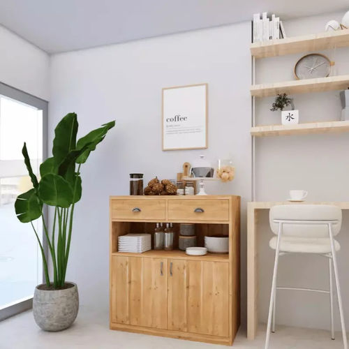 Modernes Sideboard - ET04607 - Tradis Design - Massivholz / mit Schubladen / mit Schwingtür