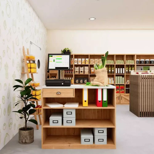 Massivholztheke - CO04310.1B - Tradis Design - gerade / modular / nachhaltig