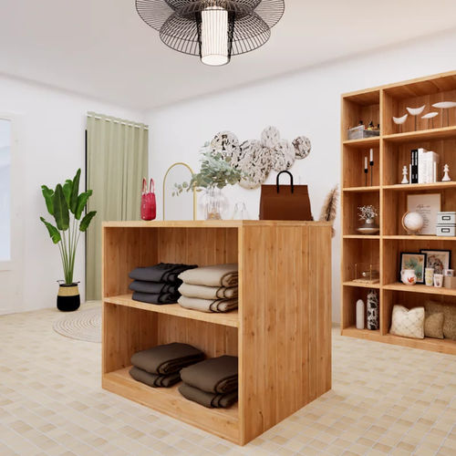 Massivholztheke - CO04329 - Tradis Design - gerade / nachhaltig
