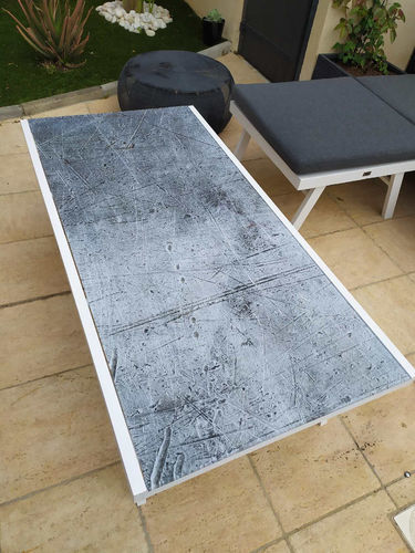 Moderner Tisch - Infiniglass - Glas / Hartglas / rechteckig
