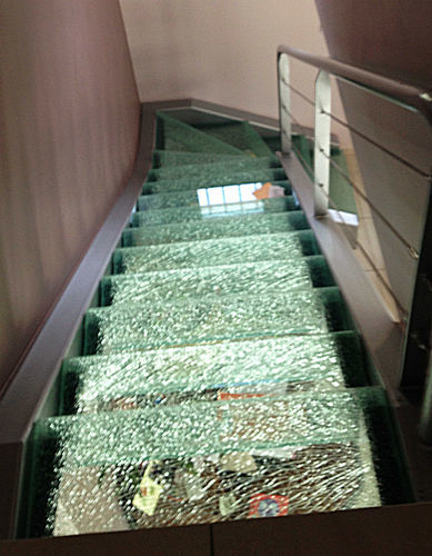 Glasstufe - 4444 - Infiniglass - Hartglas / Vorderseite aus Hartglas / für Doppelböden
