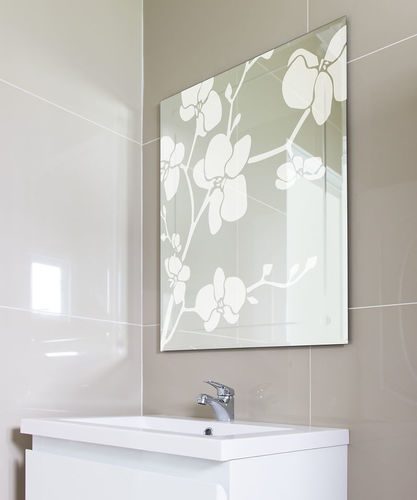 Dekorplatte für Tür - motif orchid&eacute;e - Infiniglass - für Innenausbau / Wand / für Trennwand