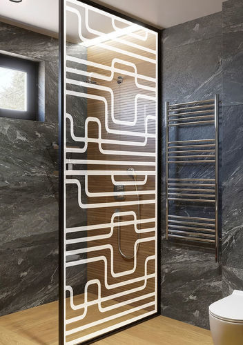 Ornamentglasscheibe - ZIG ZAG - Infiniglass - sandgestrahlt / bedruckt / für Fenster