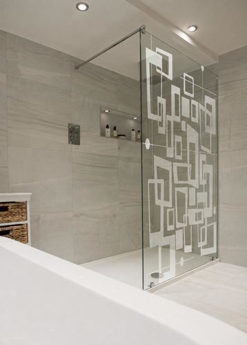 Glasscheibe mit Sandstrahlung - GRILLE CONTEMPORAINE - Infiniglass - Struktur / Ornament / farbig