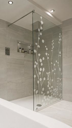 Glasscheibe mit Sandstrahlung - COTON - Infiniglass - Struktur / Ornament / farbig