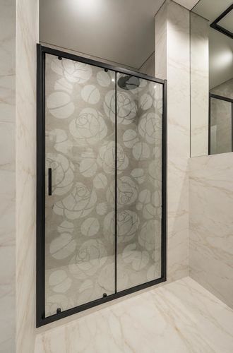 Glasscheibe mit Sandstrahlung - ROSAS - Infiniglass - Struktur / Ornament / transparent