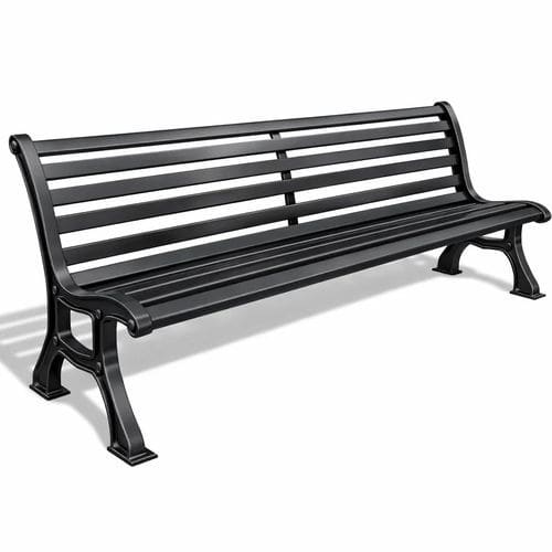 Bank für den öffentlichen Raum / Stil - RODA - LL53 - Metall / mit Rückenlehne / ohne Armlehnen