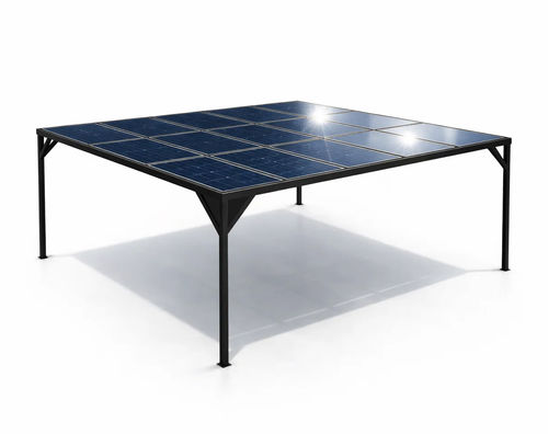Selbsttragende Pergola - Pergola su Misura Fotovoltaica - LL53 - Aluminium / mit orientierbaren Lamellen / maßgefertigt