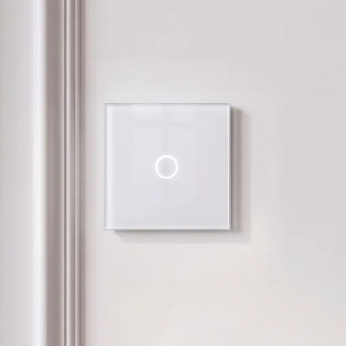Tastschalter - PP-T01S-A11B - LightON - Einbau / Metall / Vorderseite aus Hartglas