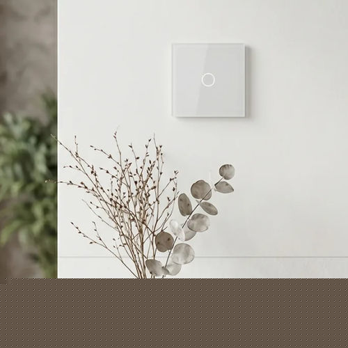 Tastschalter - PP-T01-A11B - LightON - Einbau / Vorderseite aus Hartglas / modern