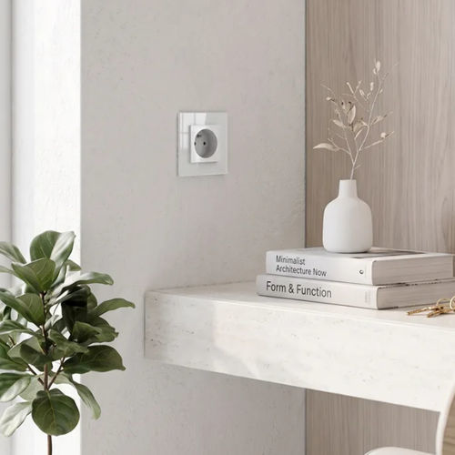Elektrische Steckdose - PP-FR-11B - LightON - wandmontiert / bündig / Metall