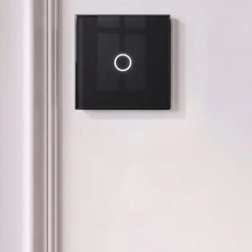 Tastschalter - PP-T01-A12B - LightON - Einbau / Vorderseite aus Hartglas / Metall