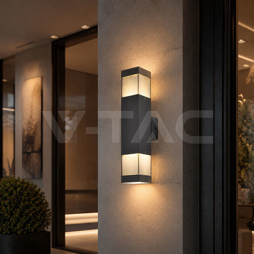 Moderne Wandleuchte - 24315 - V-TAC - für den Innenraum / Edelstahl / rechteckig