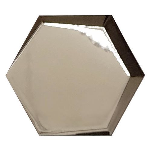Sechseckige Fliese / Porzellan - Hexagon Cuña - ROCED - metallisiert / Hochglanz / 3D