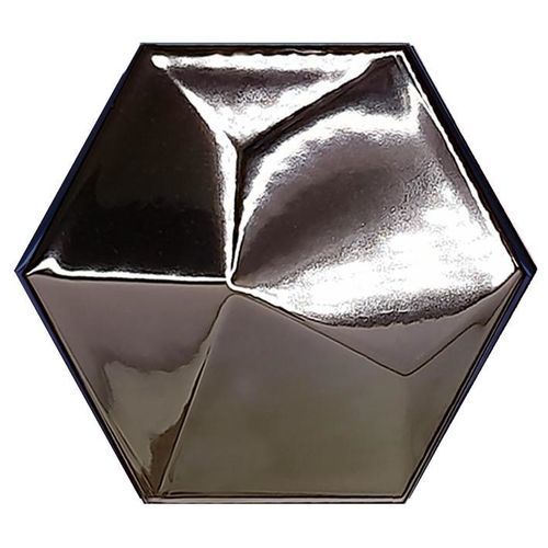 Sechseckige Fliese / Porzellan - Hexagon Piramidal - ROCED - Hochglanz / metallisiert / matt