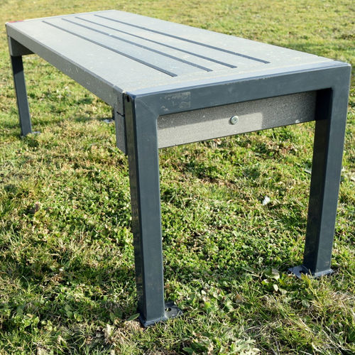 Moderne Polsterbank - G&D - Urban'Ex - aus recyceltem Material / Gestell aus Metall / für öffentliche Bereiche