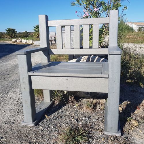 Moderne Bank - VIENNE - Urban'Ex - aus recyceltem Material / mit Rückenlehne / mit Armlehnen