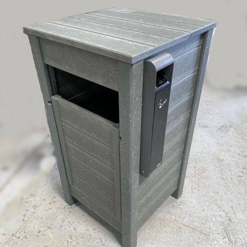 Abfallbehälter mit integriertem Aschenbecher - Urban'Ex - Metall / für Außenbereich / System