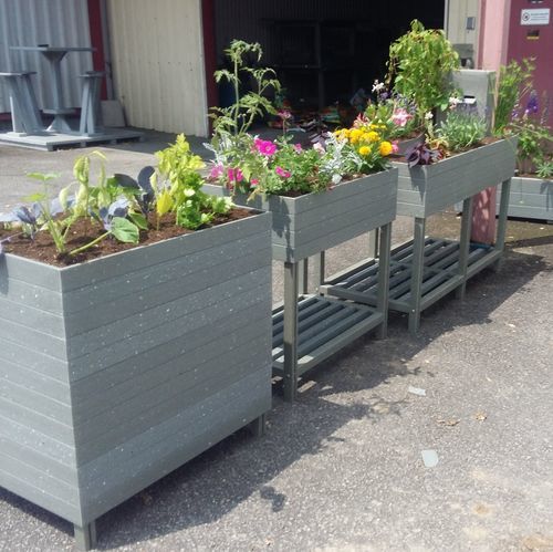 Pflanzkasten für Kräuter / Recyclingkunststoff - CP - Urban'Ex - für öffentliche Bereiche / für Außenbereich / recycelbar