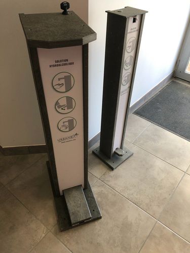 Desinfektionssäule - CLM-23 - Urban'Ex - kontaktlos / Stahl / für professionellen Einsatz