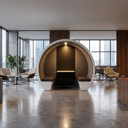 POD-Büro / mit integrierter Beleuchtung - The meeting pod - Akustik / modulierbar / USB