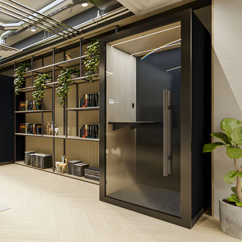 Telefonzelle für Großräume - The meeting pod - für Büro / Massivholz / Textil