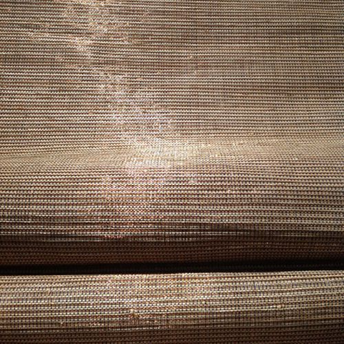 Rollostoff - POLYCUIVRE - BISSON BRUNEEL - einfarbig / Manilahanf / Kupfer