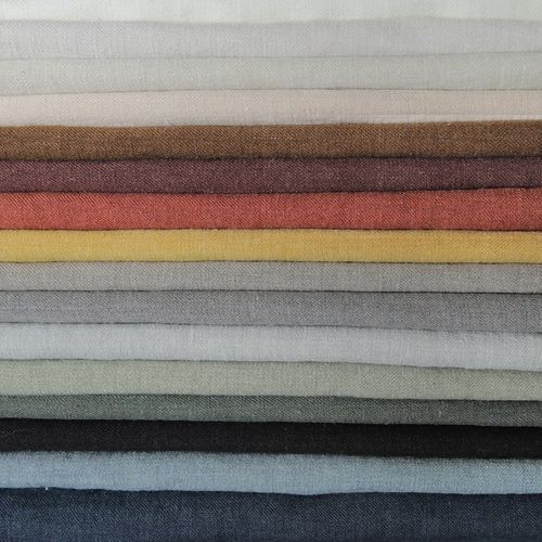 Rollostoff - LINWOOL - BISSON BRUNEEL - einfarbig / Leinen / Wolle