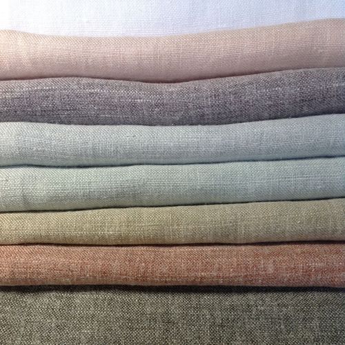 Vorhangstoff - SWEET  - BISSON BRUNEEL - einfarbig / Polyester / Leinen