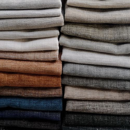 Möbelstoff - MOSS - BISSON BRUNEEL - einfarbig / Polyester / Baumwolle