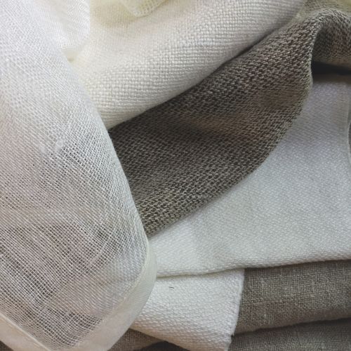 Vorhangstoff - HERMINE - BISSON BRUNEEL - einfarbig / Polyester / waschbar